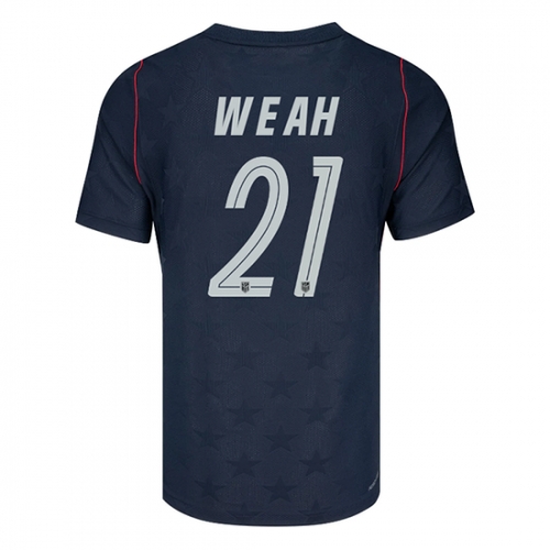 Billige Fotballdrakt Forente stater Timothy Weah #21 Replika Bortedrakt VM 2026 Kortermet Billige Fotballdrakt Forente stater Timothy Weah #21 Replika Bortedrakt VM 2026 Kortermet